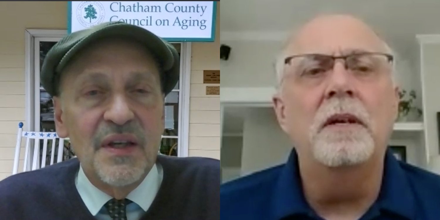 Dennis Streets, left, executive director of the Chatham County Council on Aging, and Layton Long, director of the Chatham County Public Health Department, spoke to the News + Record Thursday about caring for seniors and how Chatham can help during COVID-19.